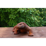 Wooden Hand Carved Komodo Dragon Sculpture Statue Handcrafted Gift Art Decorative Home Decor Figurine Artwork Reptile Decorat