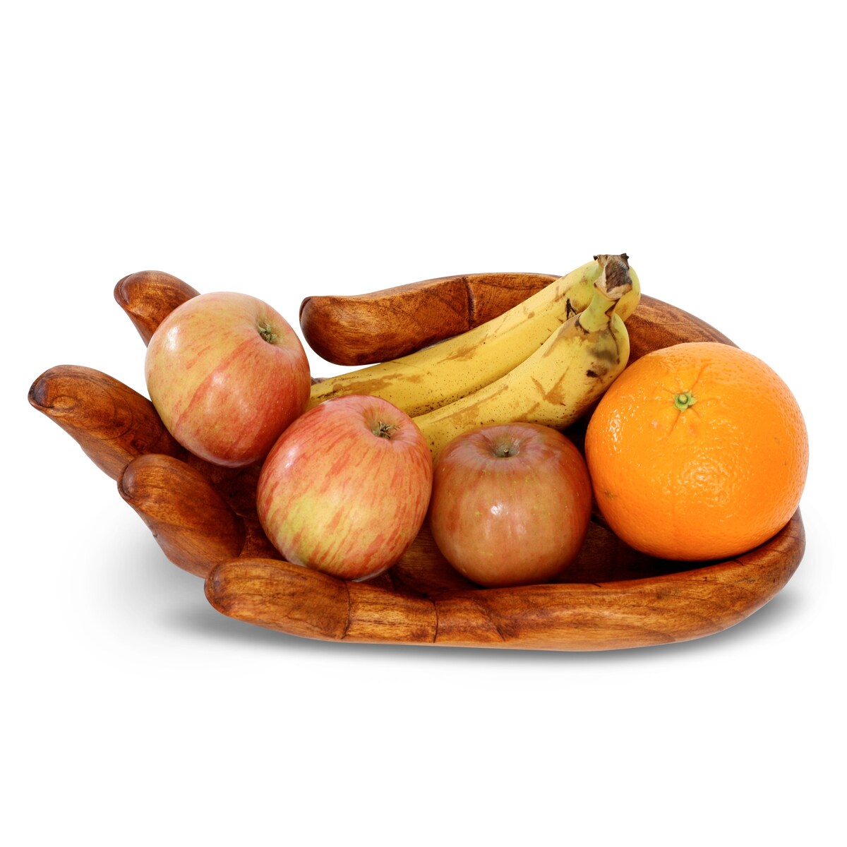 Wooden Handmade Hand Palm Fruit Decorative Bowl Centerpiece Hand Carved Art Home Decor Handcrafted Storage Wood Gift Bowls