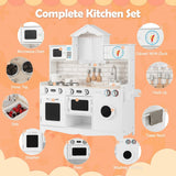 Wooden Kids Kitchen with Washing Machine - 31" x 12" x 35"