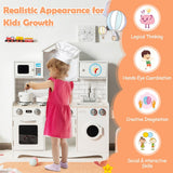 Wooden Kids Kitchen with Washing Machine - 31" x 12" x 35"