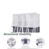 Wooden Lean to Greenhouses for Outdoors, Heavy Duty Walk in Green House for Outside Winter
