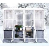 Wooden Lean to Greenhouses for Outdoors, Heavy Duty Walk in Green House for Outside Winter