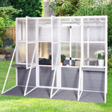 Wooden Lean to Greenhouses for Outdoors, Heavy Duty Walk in Green House for Outside Winter