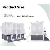 Wooden Lean to Greenhouses for Outdoors, Heavy Duty Walk in Green House for Outside Winter