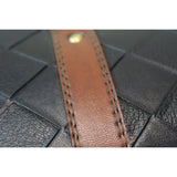 Wooden Leather Round Top Treasure Chest - Brown