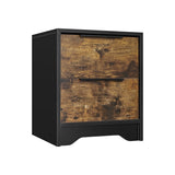 Wooden Nightstand with Two Drawers for Bedrooms and Other Places.