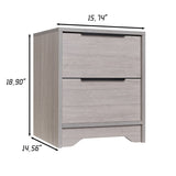 Wooden Nightstand with Two Drawers for Bedrooms and Other Places.