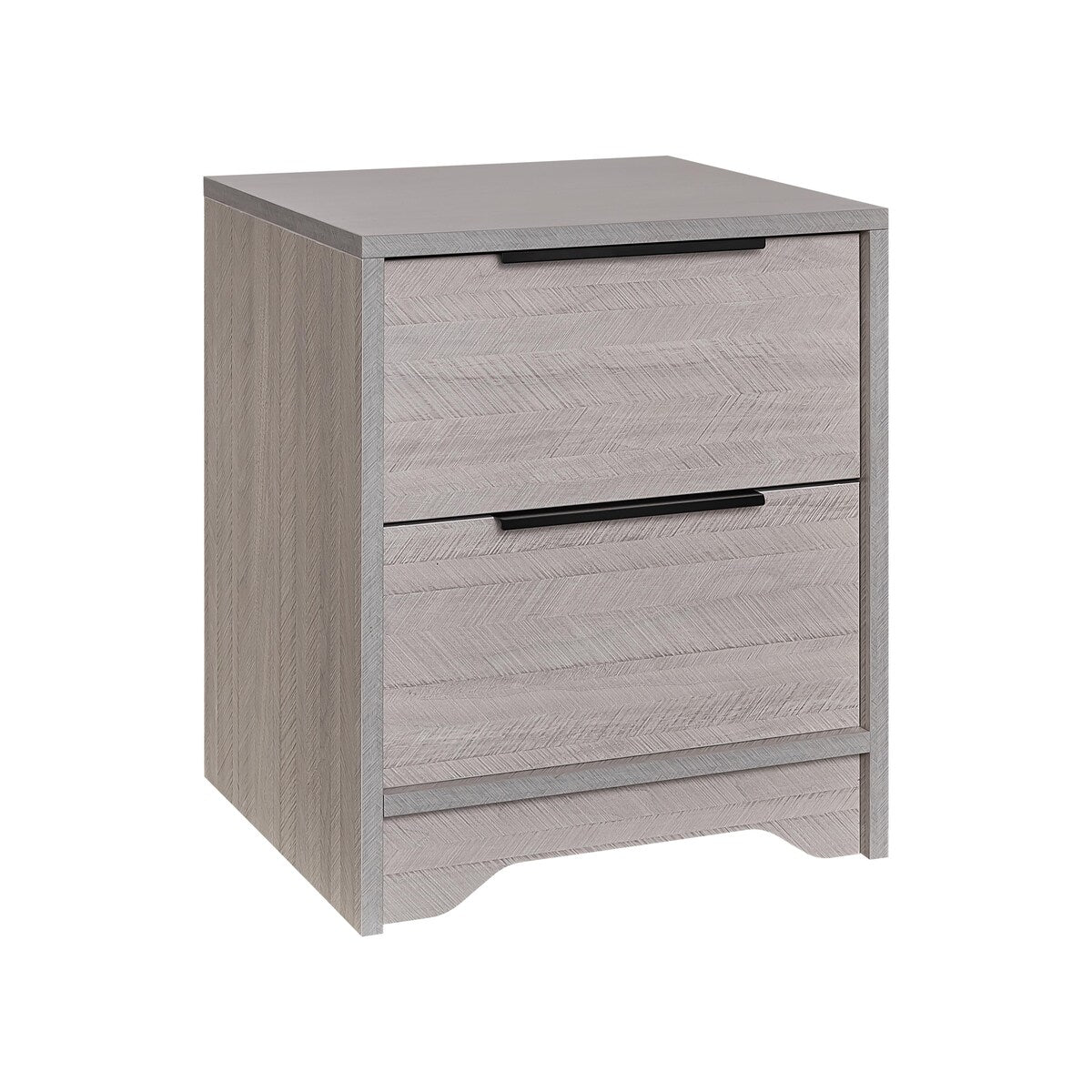 Wooden Nightstand with Two Drawers for Bedrooms and Other Places.