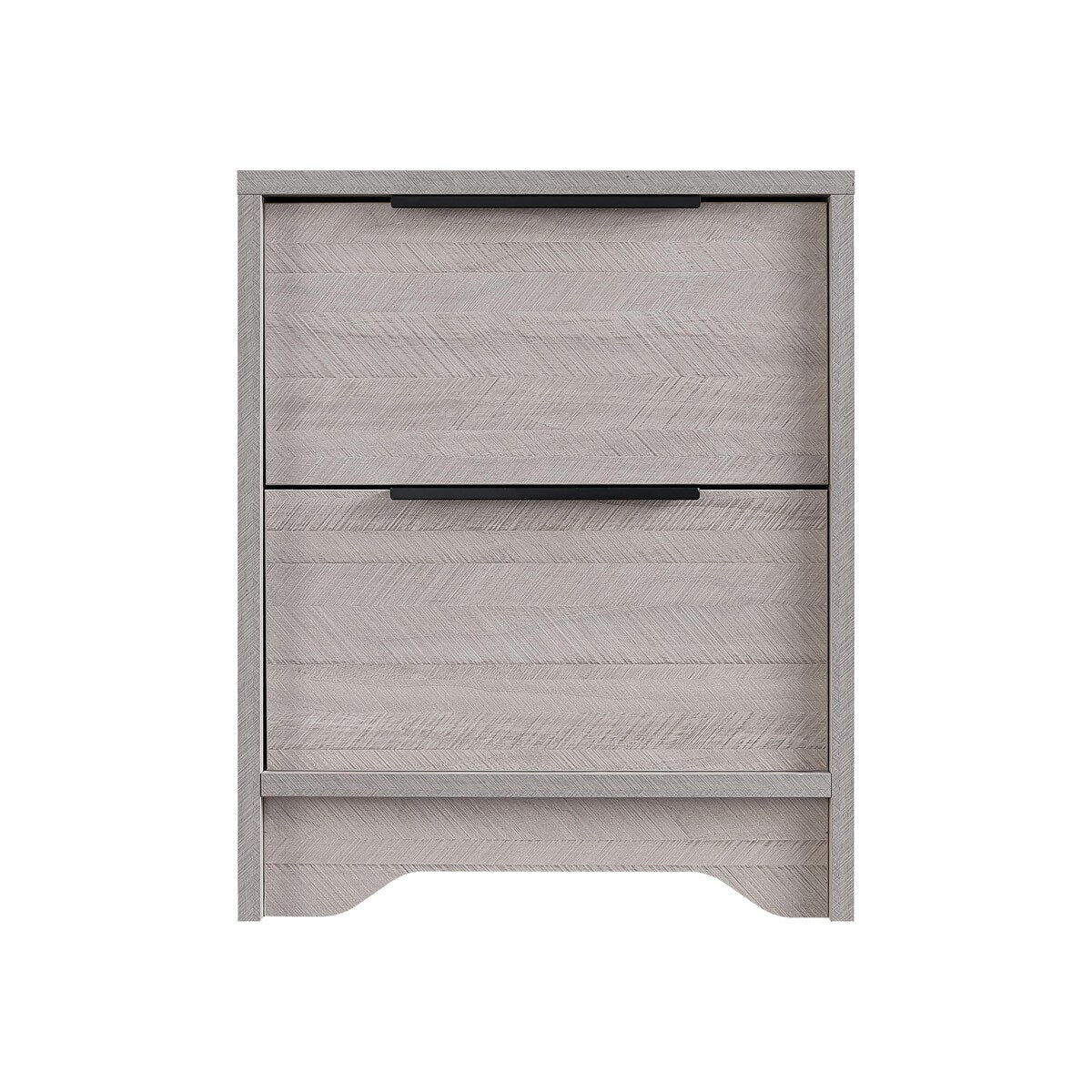 Wooden Nightstand with Two Drawers for Bedrooms and Other Places.