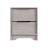 Wooden Nightstand with Two Drawers for Bedrooms and Other Places.