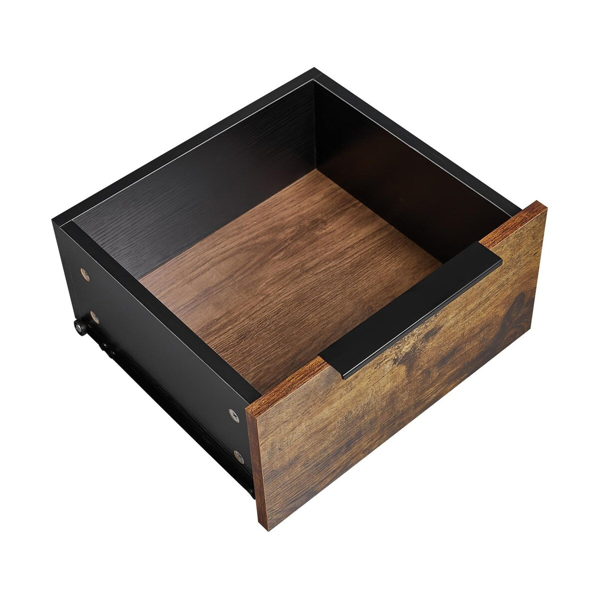 Wooden Nightstand with Two Drawers for Bedrooms and Other Places.