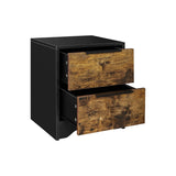 Wooden Nightstand with Two Drawers for Bedrooms and Other Places.