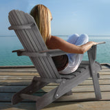 Wooden Outdoor Folding Adirondack Chair Set of 2/4 Wood Lounge Patio Chair for Garden,Half Assembled Backrest