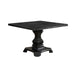Wooden Pedestal Dining Table in Antique Black Finish