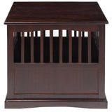 Wooden Pet Crate End Table with Lockable Door