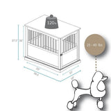 Wooden Pet Crate End Table with Lockable Door