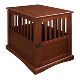 Wooden Pet Crate End Table with Lockable Door