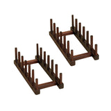 Wooden Plate Storage Rack, Set of 2