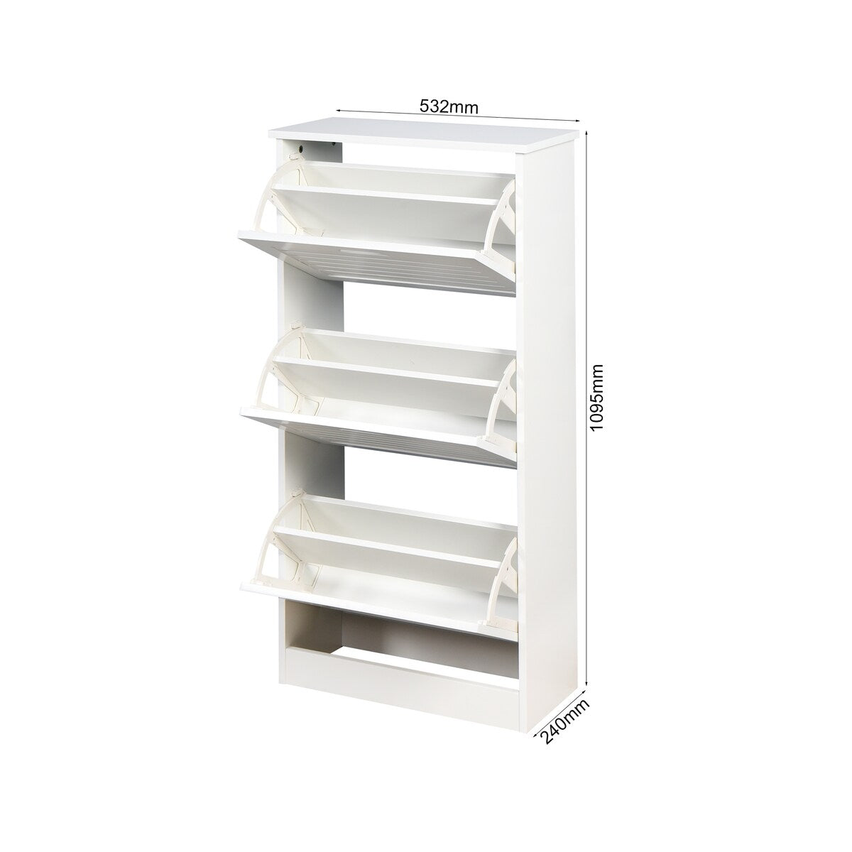 Wooden Shoe Cabinet for Entryway Storage Cabinet