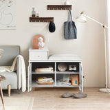 Wooden Shoe Storage Bench Shoe Ottoman Cabinet with Drawer