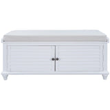 Wooden Shoe Storage Bench with Removable Cushion, Cabinet