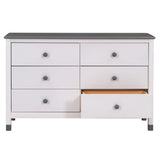 Wooden Storage Dresser with 6 Drawers