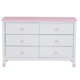 Wooden Storage Dresser with 6 Drawers