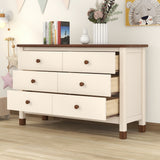 Wooden Storage Dresser with 6 Drawers
