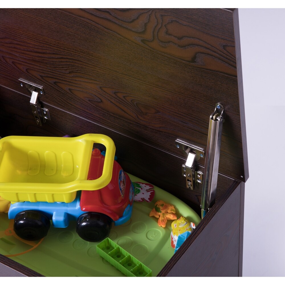 Large Storage Toy Box with Soft Closure Lid, Wooden Organizing Furniture Storage Chest
