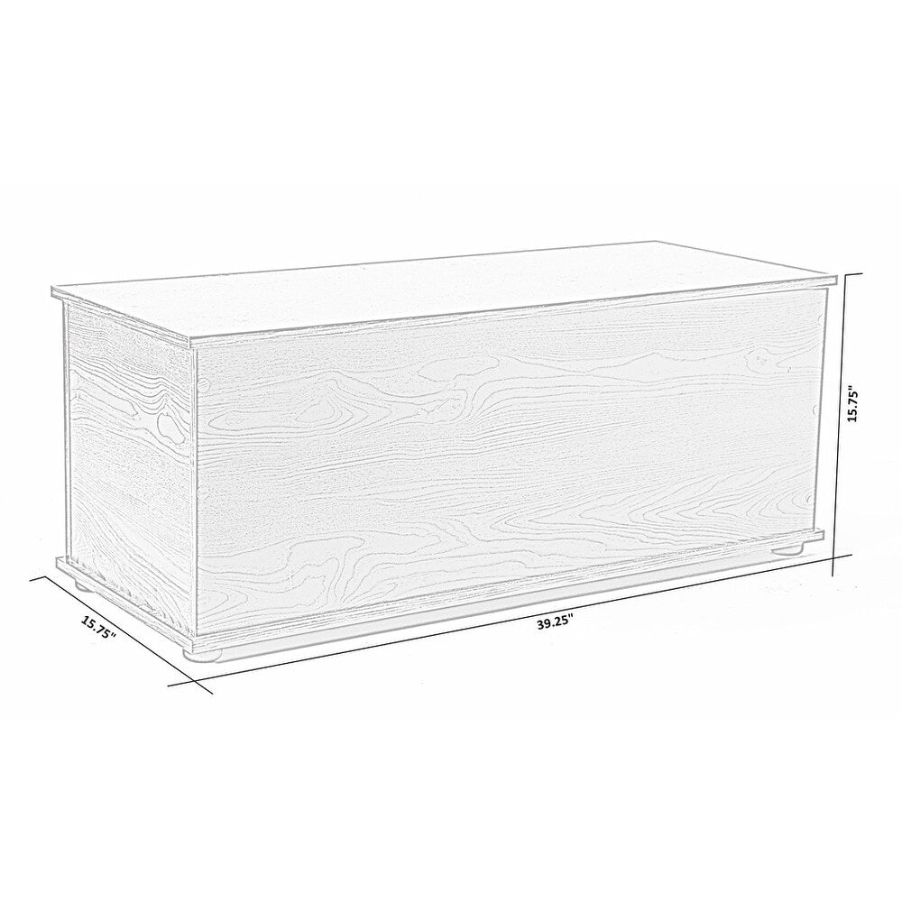 Large Storage Toy Box with Soft Closure Lid, Wooden Organizing Furniture Storage Chest