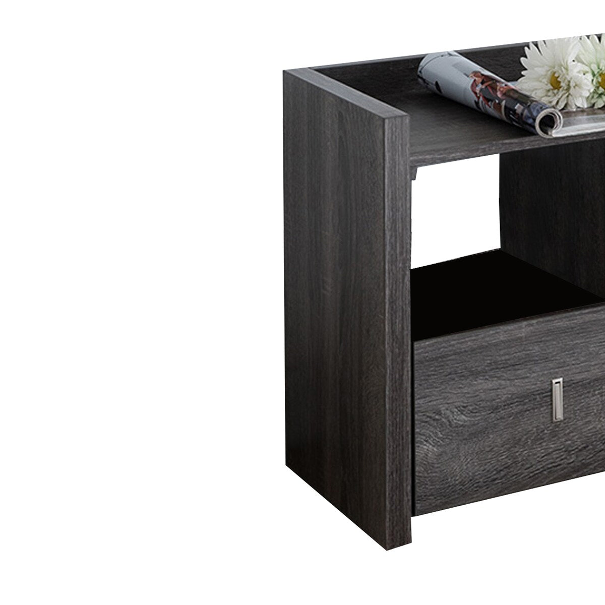 Wooden Storage Shoe Rack Bench With 3 Shelves and Raised Top, Distressed Gray