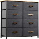 Wooden Top Easy Pull Fabric Bins