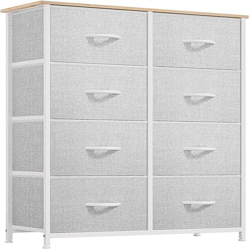 Wooden Top Easy Pull Fabric Bins