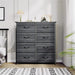 Wooden Top Easy Pull Fabric Bins