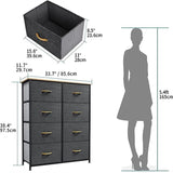 Wooden Top Easy Pull Fabric Bins