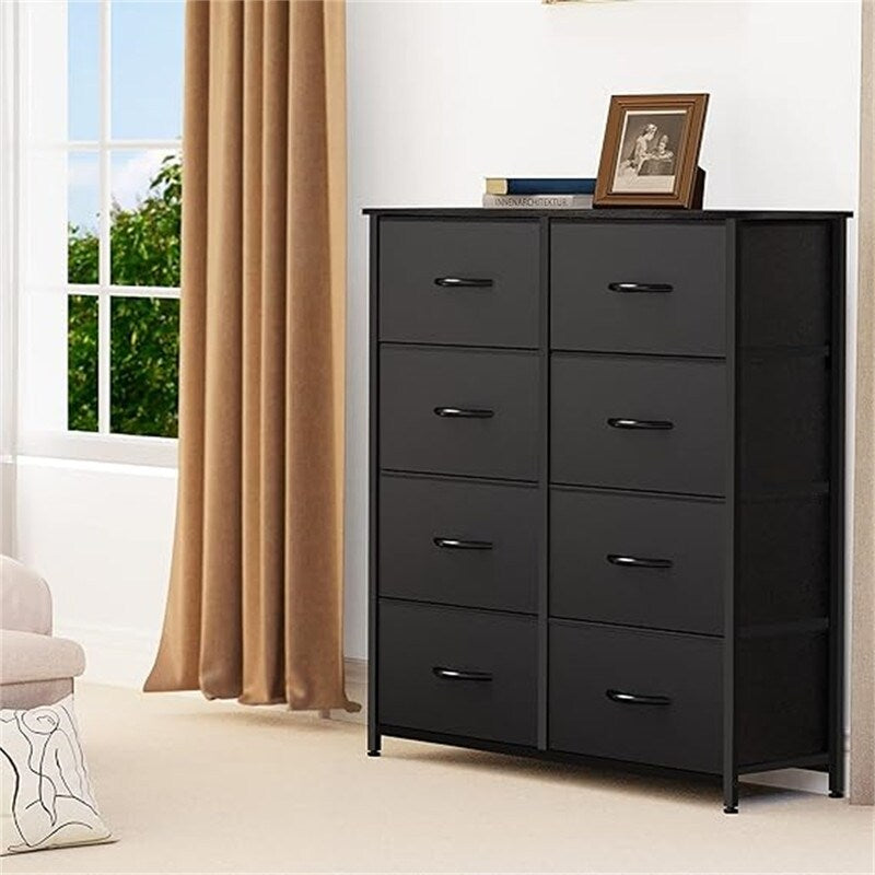 Wooden Top Easy Pull Fabric Bins