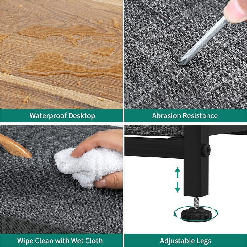 Wooden Top Easy Pull Fabric Bins
