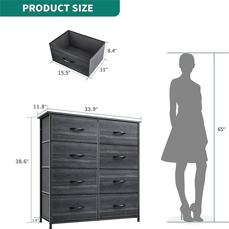 Wooden Top Easy Pull Fabric Bins