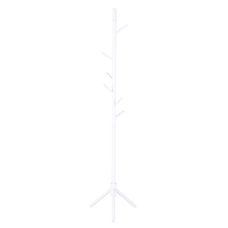 Wooden Triangle Base Standing Coat Rack with 8 Hook
