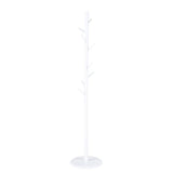 Wooden Triangle Base Standing Coat Rack with 8 Hook