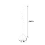 Wooden Triangle Base Standing Coat Rack with 8 Hook