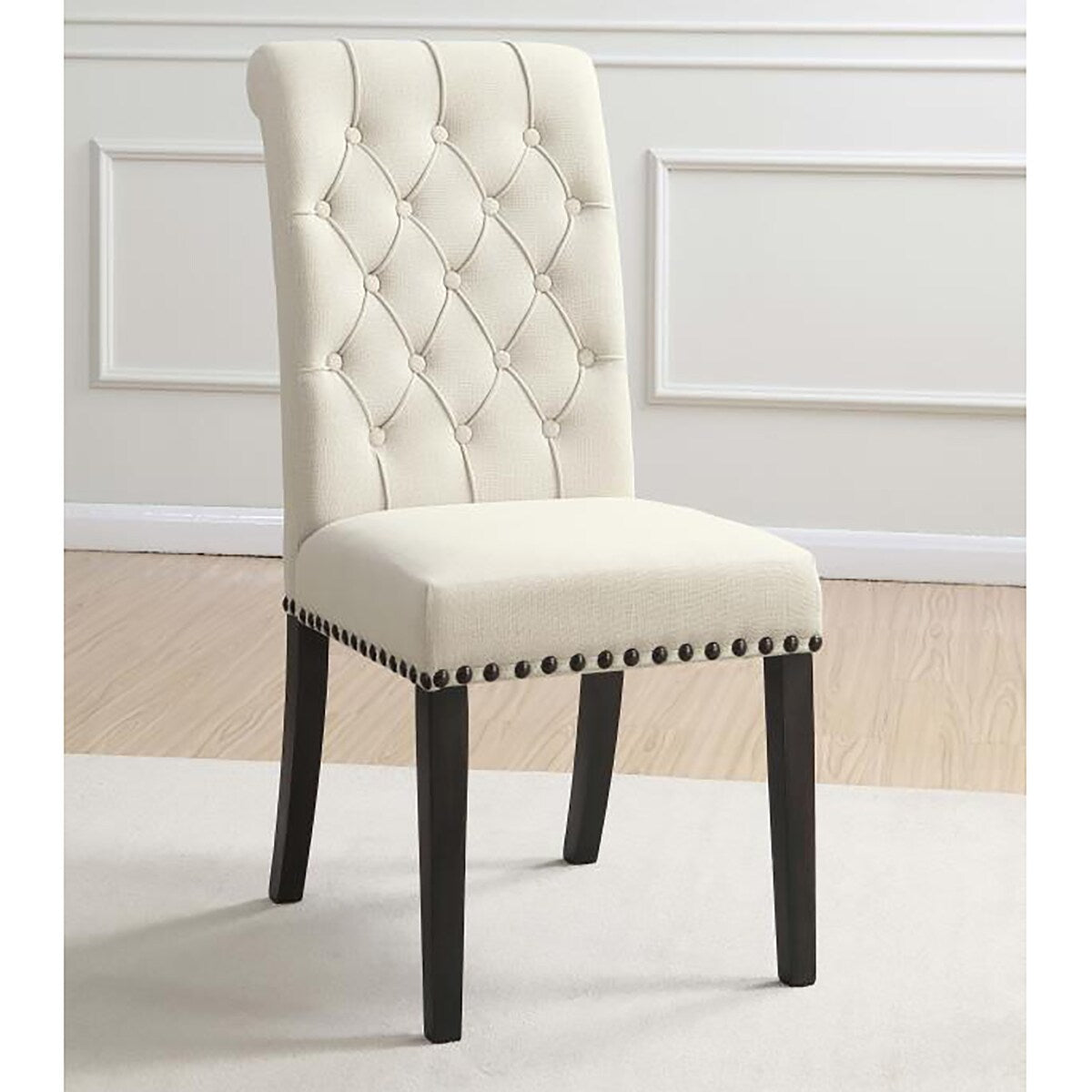 Wooden Tufted Side Chairs,Dining Chair (Set of 2)
