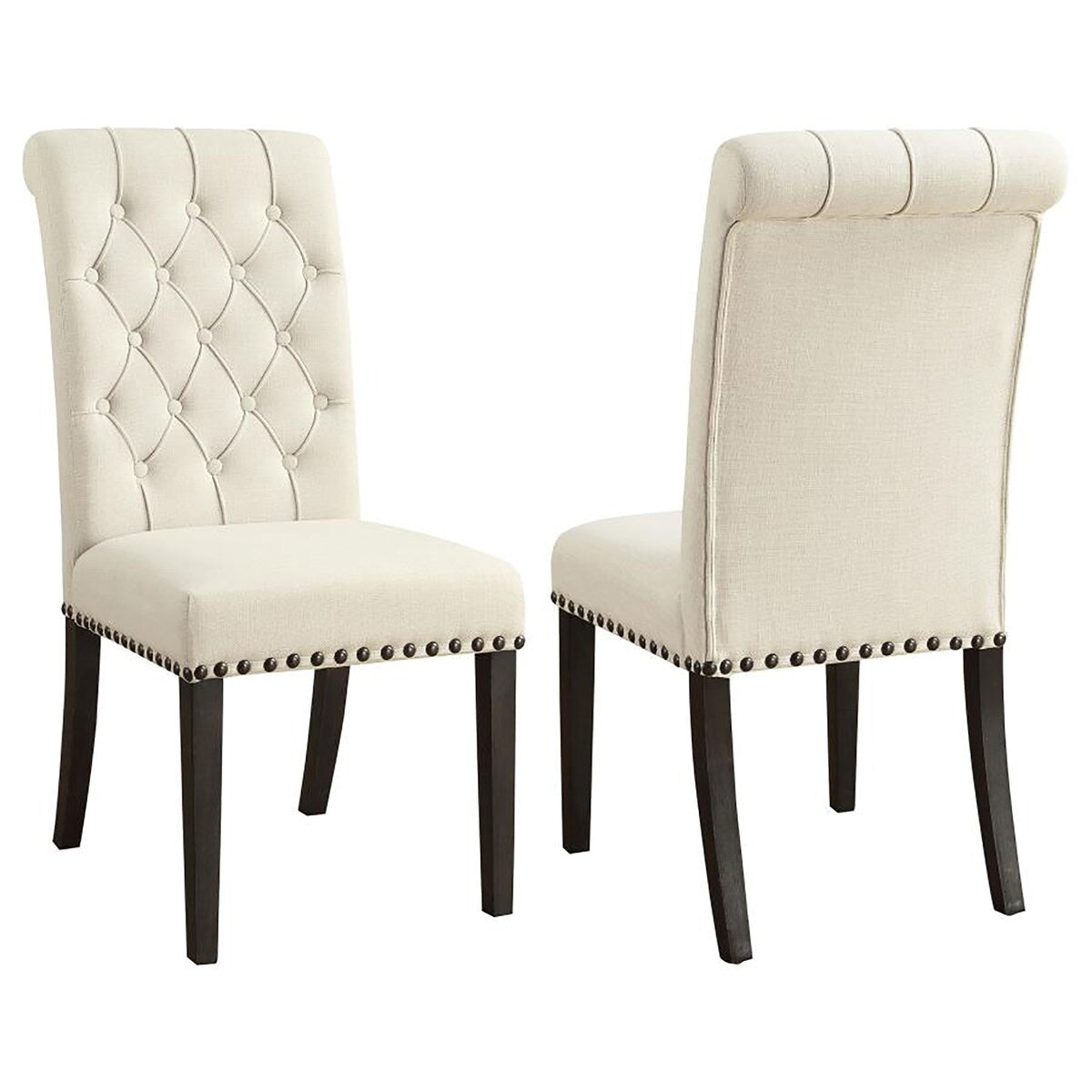 Wooden Tufted Side Chairs,Dining Chair (Set of 2)