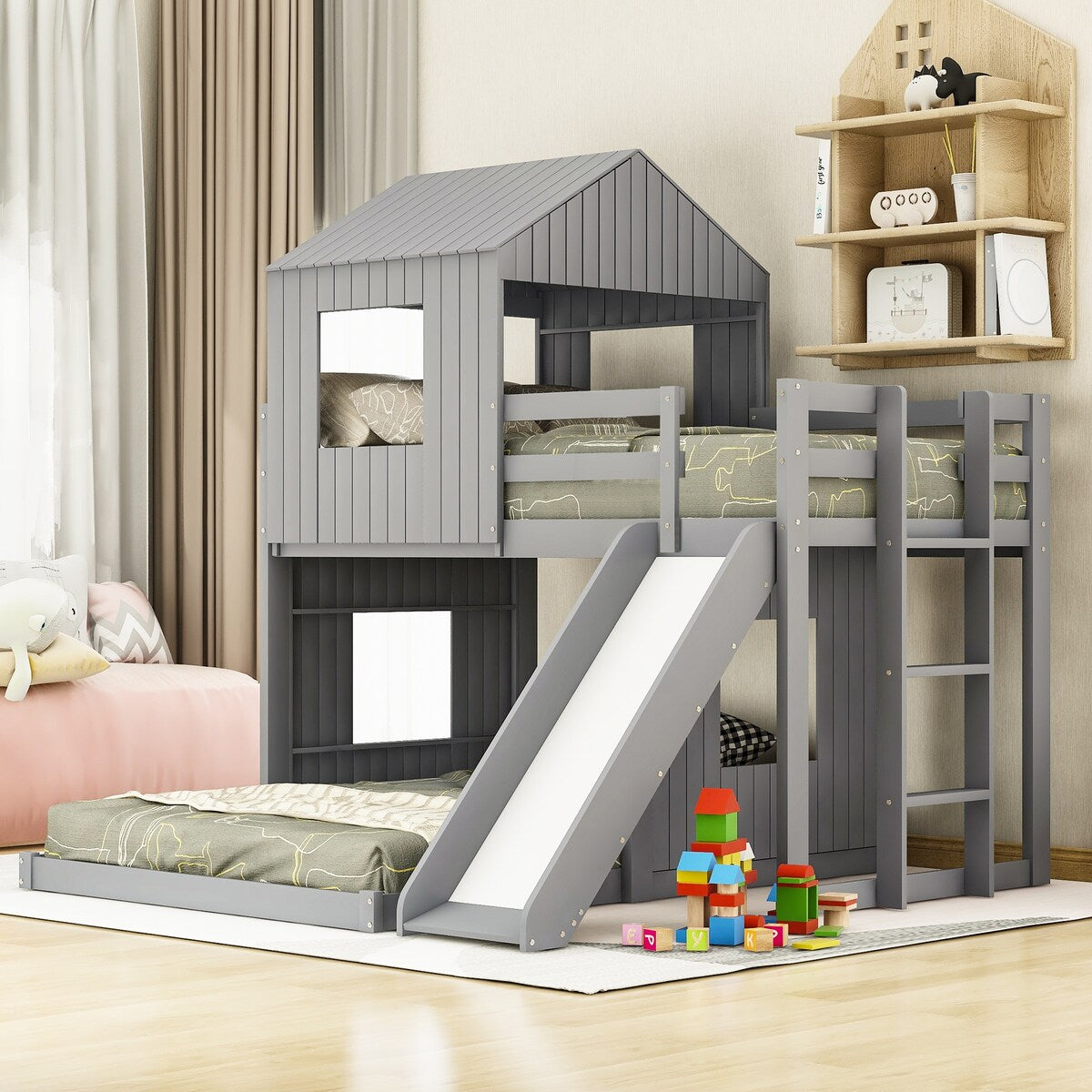 Overstock twin over full bunk bed sales