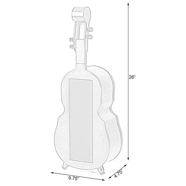 Wooden Violin Shaped Vintage Decorative Single Bottle Wine Holder
