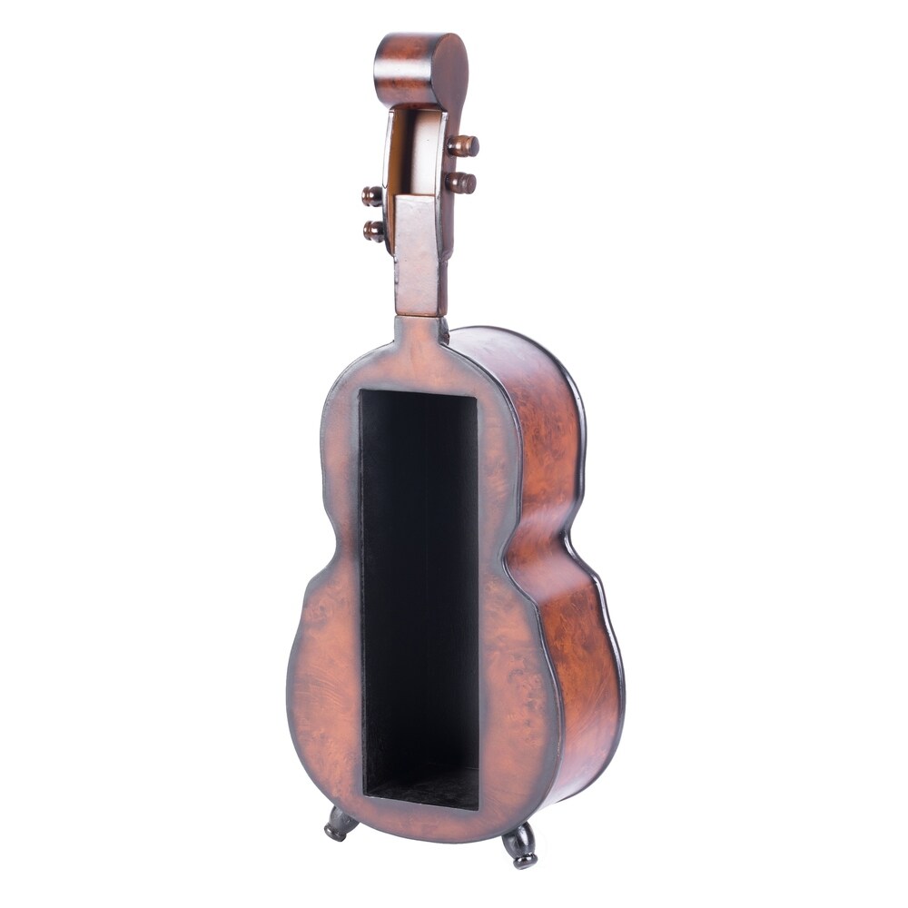 Wooden Violin Shaped Vintage Decorative Single Bottle Wine Holder