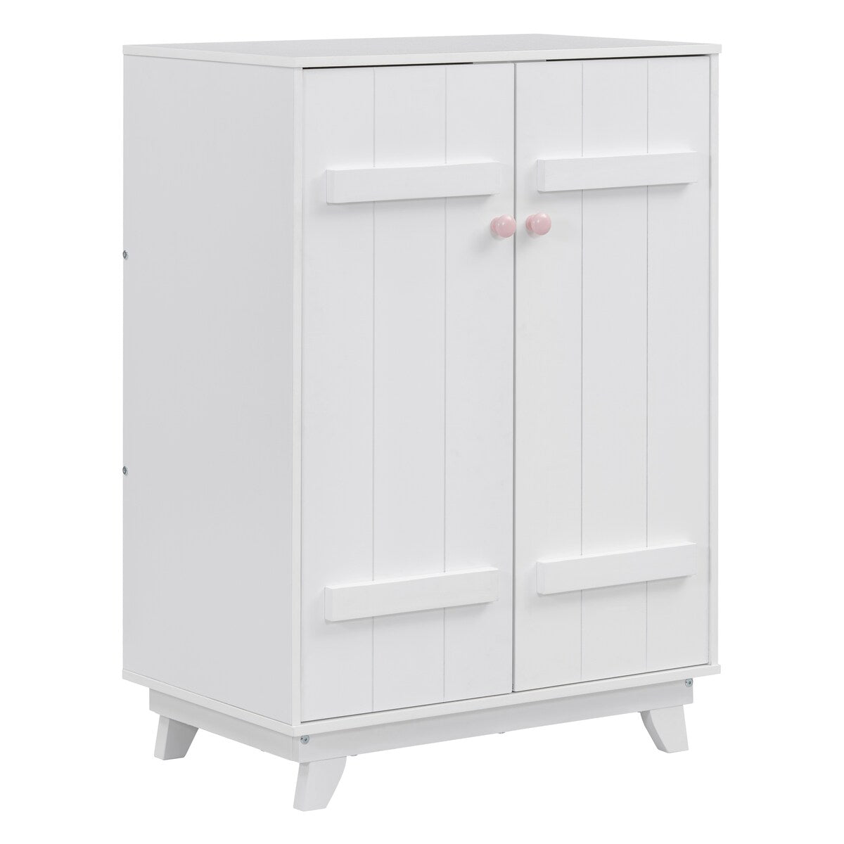 Wooden Wardrobe Cabinet Storage Armoires With Hanging Rod And Doors,Sturdy Frame,Versatile Use