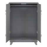 Wooden Wardrobe Cabinet Storage Armoires With Hanging Rod And Doors,Sturdy Frame,Versatile Use