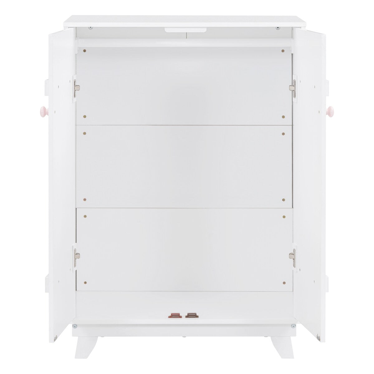 Wooden Wardrobe Cabinet Storage Armoires With Hanging Rod And Doors,Sturdy Frame,Versatile Use