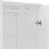 Wooden Wardrobe with Hanging Rod, Storage Armoires